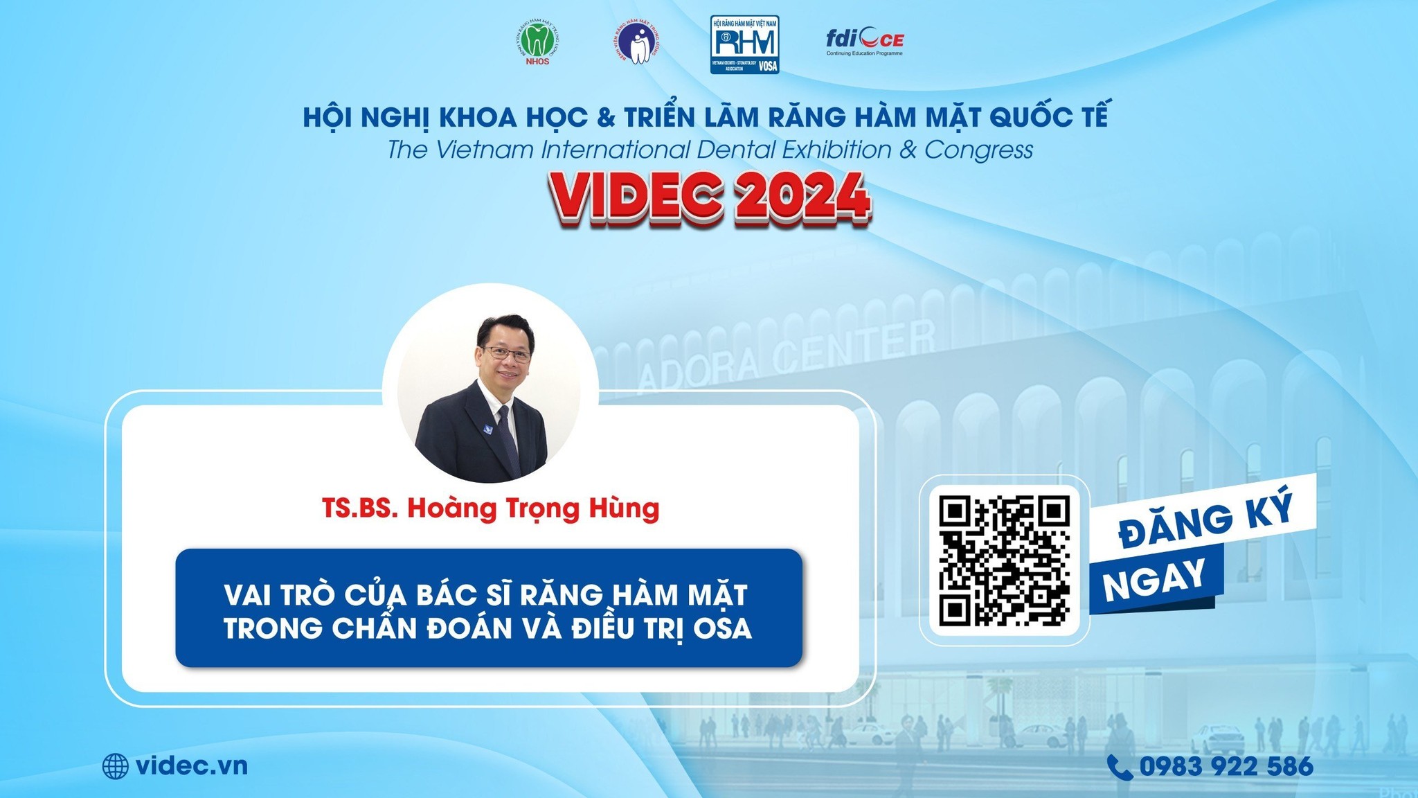 VIDEC 2024: Vai trò của bác sĩ Răng Hàm Mặt trong chẩn đoán và điều trị OSA 